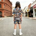 thumbnail image 3 of Grblisyd Girls Summer Outfits Casual Lounge Set Short Sleeve T Shirt and Elastic Waist Shorts 2 Piece Back to School Sets, 3 of 5