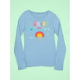 thumbnail image 3 of Hello Rainbow And Clouds Long Sleeve Toddler -Image by Shutterstock,  5 Toddler, 3 of 4
