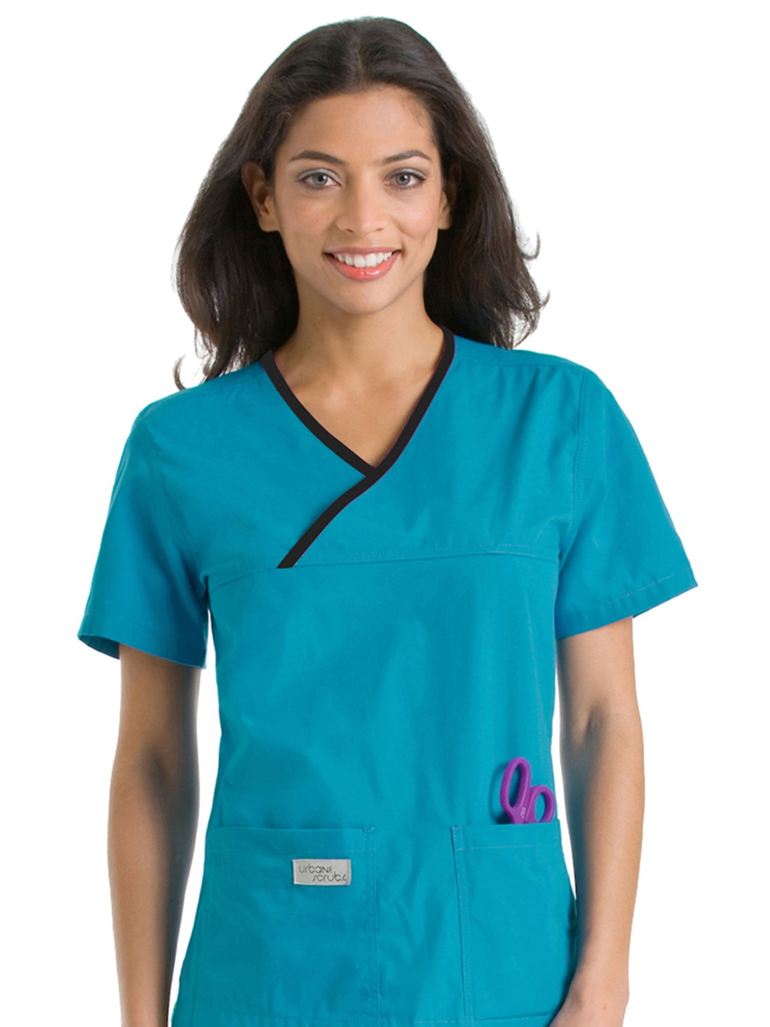 Urbane Scrubs Urbane Scrubs 9534 Womens Double Pocket Crossover Top