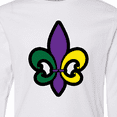 thumbnail image 4 of Inktastic Fleur De Lis Mardi Gras Holiday Long Sleeve Youth T-Shirt, 4 of 5