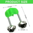 thumbnail image 3 of 10PCS Fishing Bells Clips Fishing Rod Alarm with Dual Alert Bells Fishing Rod Extra Loud Alarm Dual Alert Bell Silver Tone,Green, 3 of 9
