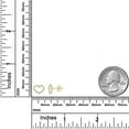 thumbnail image 3 of AVORA 10K Yellow Gold Heart Simulated Diamond CZ Stud Earrings, 3 of 5