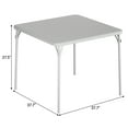 thumbnail image 3 of Folding Card Table, Portable Card Tables with Upholstered PU Leather Tabletop, Foldable Activity Table for Picnic, Learning and Playing, Space-Saving, No Assembly Required, 3 of 7