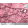 thumbnail image 2 of Soimoi Rayon Fabric Floral & Elephant Block Print Fabric by Yard 56 Inch Wide, 2 of 3