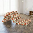 thumbnail image 4 of Floral Foldable Mattress, Boho Herbs Lily Nature, 74.8" x 39.4", Orange Olive Green White, by Ambesonne, 4 of 4