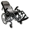 Karman Healthcare VIP515 16 in. seat Tilt in Space Lightweight Reclining Wheelchair with 20 in. inch Rear Wheels and Elevating Legrest