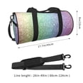 thumbnail image 2 of Zufioo Beautiful Glitter Print Round Sports Travel Duffel Bag, Airplane Weekender Bag, Waterproof Gym Backpack, Unisex, 2 of 6