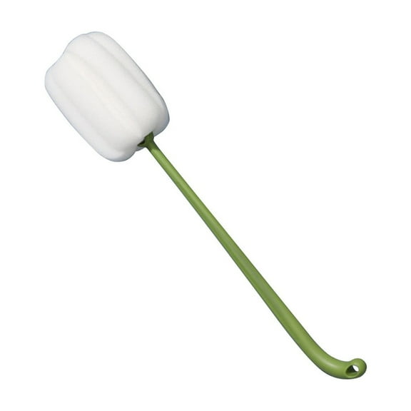 Yatlte 3-Pack Long Handle Sponge Bottle Brush – 11.02in Deep Clean Brush for Baby Bottles/Thermos, Non-Scratch Foam Scrubber with Angled Head for Mugs & Wine Glasses