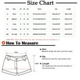 thumbnail image 3 of Xunlbb Womens Jean Shorts Women's Fashion Mid Waisted Straight Leg Edging Jeans S-2XL on Clearance, 3 of 6