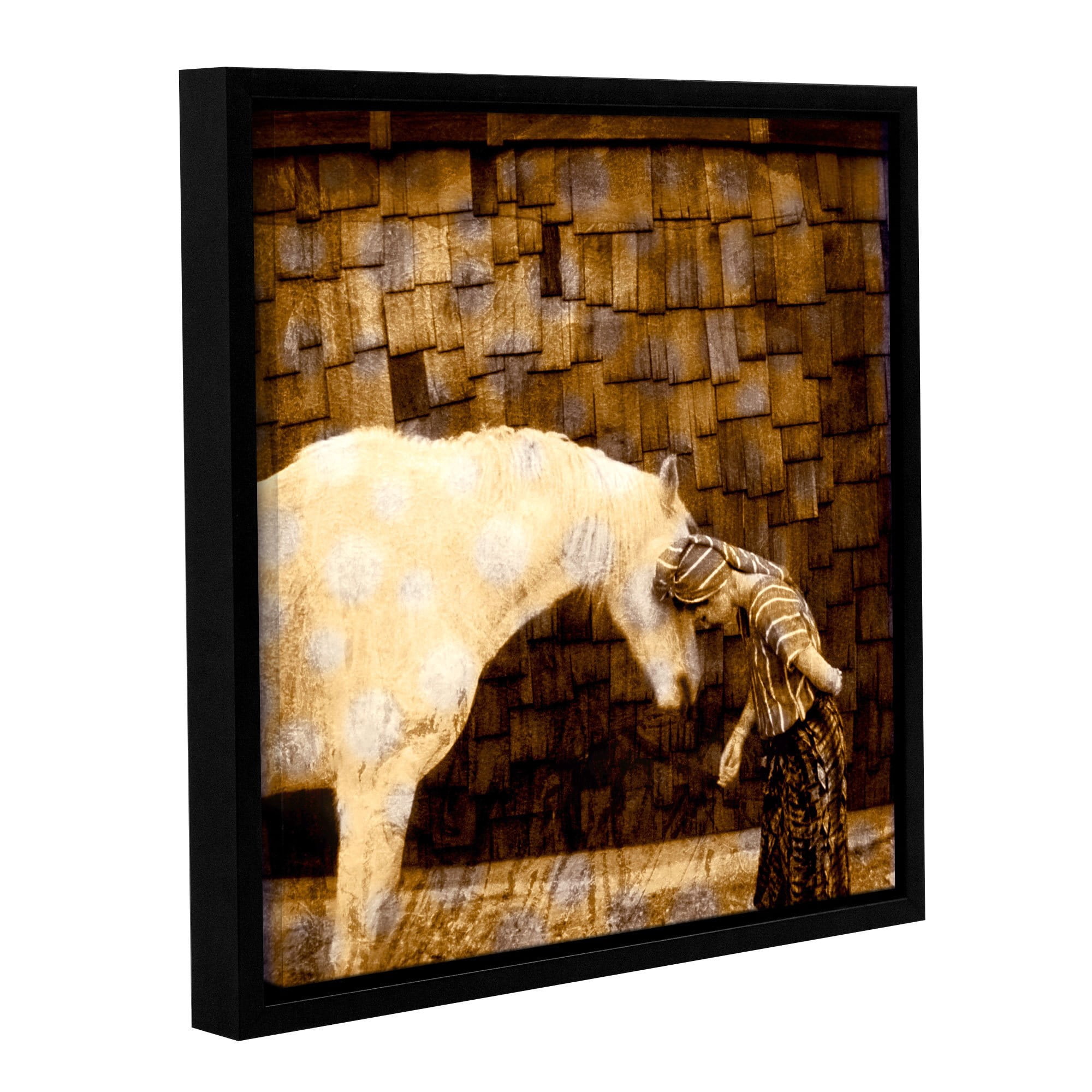 ArtWall Elena Ray "Horse Whisperer" Gallery-Wrapped Floater-Framed Canvas