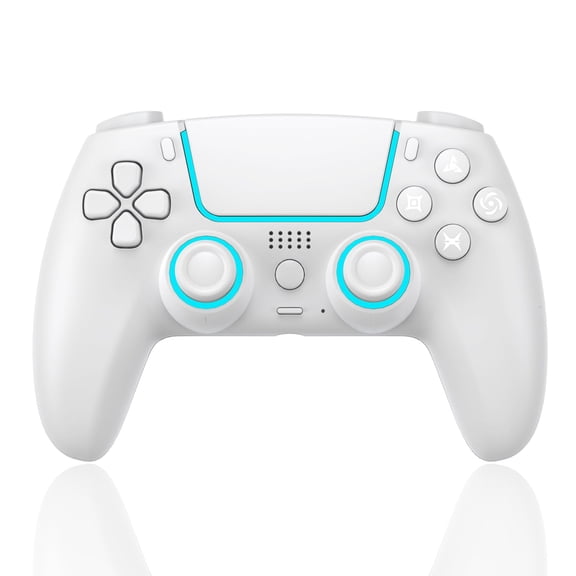 Controlador inalámbrico Pogriko para PS5/Pro/Slim blanco