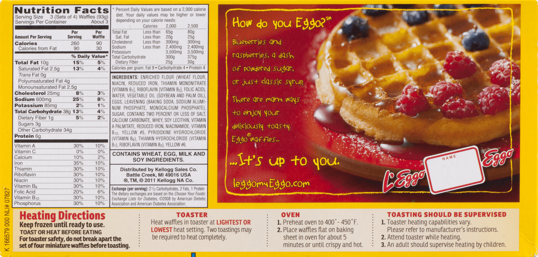 Eggo Waffles Nutrition Facts