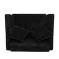 thumbnail image 3 of Lazy Sofa Chair, Comfortable Single-Person Sofa Chair, with A Backrest and Soft Seat Cushion, Having Armrests on Both Sides, Suitable for Living Room and Bedroom (Black), 3 of 12