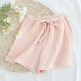 thumbnail image 6 of vigerkar Women Comfy Drawstring Casual Shorts with Pocketed Elastic Waist Trendy Summer Loose Lounge Beach Shorts 2025 Pink, XL, 6 of 6