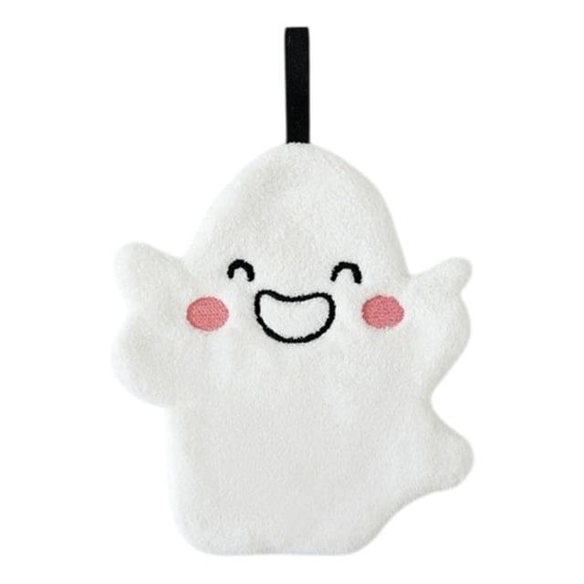 Thickened Hangable Cute Ghost Hand Towel Soft Absorbent Cute Hanging Towel
