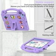 thumbnail image 6 of Allytechgroup iPad Air 13 Inch M2 2024 Kids Case, DIY Figures Lightweight EVA Rubber Handle Stand Shockproof Children Friendly Bumper Case Cover for Apple iPad Air 13" 2024 M2, Purple, 6 of 8