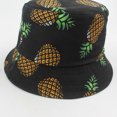 thumbnail image 2 of Gorras de pescador de ala ancha plegables de doble cara con diseño de piña, 2 of 8