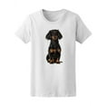 thumbnail image 2 of Cute Dachshund Sitting T-Shirt Women -Image by Shutterstock, Female Medium, 2 of 4
