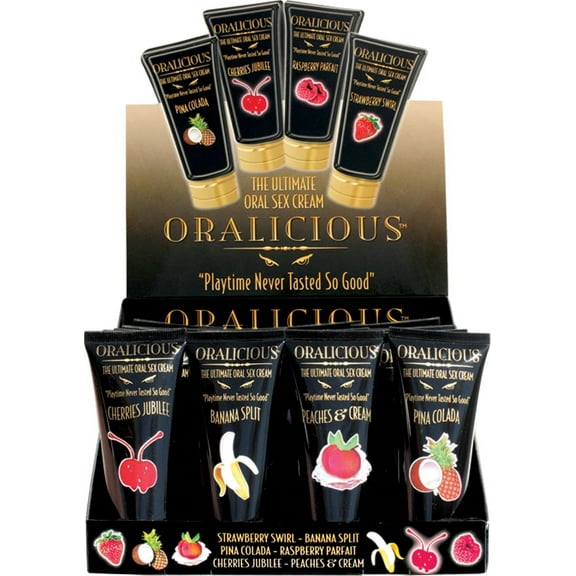 Oralicious - 24 Piece P.O.P. Display - 2 Fl. Oz. Tubes - Assorted Flavors