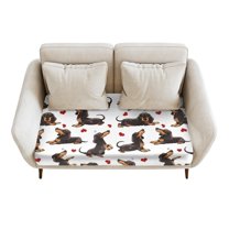 ZUXONGSY Dachshund Couch Cushion Covers Separate Sofa Seat Cushion Cover Couch Cushion Dust Cover 2 Seater Loveseat Cushion Cover Individual Sofa Cushion Cover for Dogs Cats and Children