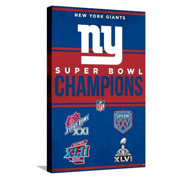 NFL New York Giants - Champions 23 Canvas Wall Poster, 14.725" x 22.375"