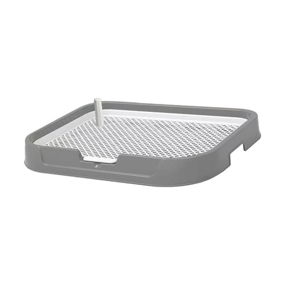 Bunblic Dog Potty Pad, Indoor Dogs Potty Train Pads, Indoor Open Top Entry Dog Litter Pan, Mesh Training Toilet Potty Tray for Puppy Gray