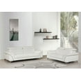 thumbnail image 2 of HomeRoots 343868 68 x 41 x 39 in. Modern White Leather Sofa & Loveseat, 2 of 2