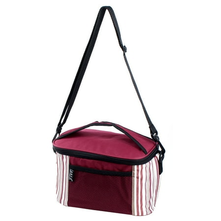 Burgundy Ice - Outdoor Insulated Thermal Cooler Lunch Picnic Box Container Storage Bag Burgundy