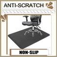 thumbnail image 3 of Becaristey 120*90cm Tapis Antidérapant pour Chaise Anti-Rayures Coussin pour Chaise Pivotante Réutilisable en Polyester Tapis de Protection de Sol pour Maison Bureau Gris Foncé, 3 of 6