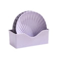 thumbnail image 2 of HLONK 5 Pcs 6 Inch Shell Shaped Dinner Plates Dinnerware Dishes Set Food Plate Saucers Tray Fruits Snack Bowls BPA Free, 2 of 5