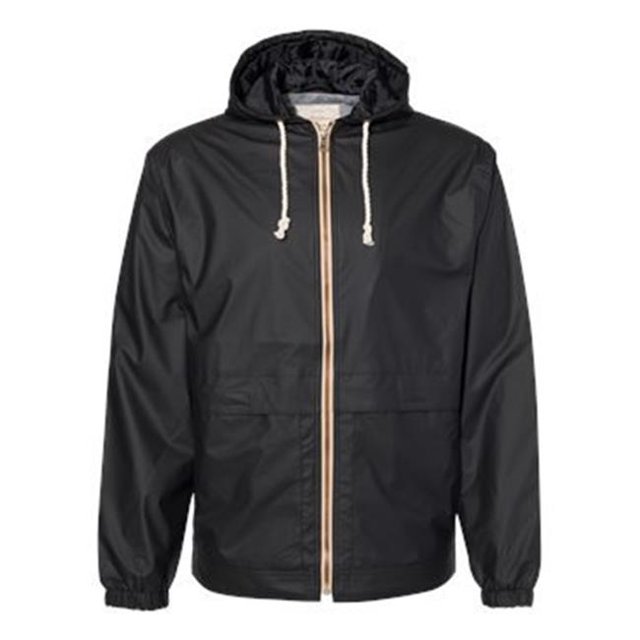 Weatherproof B04452505 Vintage Hooded Rain Jacket, Black - Large
