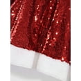 thumbnail image 6 of MSemis Kids Girl's Red Sequins Santa Claus Christmas Outfits Ballet Tutu Dress Set Red 8, 6 of 6
