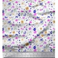 thumbnail image 1 of Soimoi Poly Georgette Fabric Flower Watercolor Print Fabric by The Yard 52 Inch Wide, 1 of 3