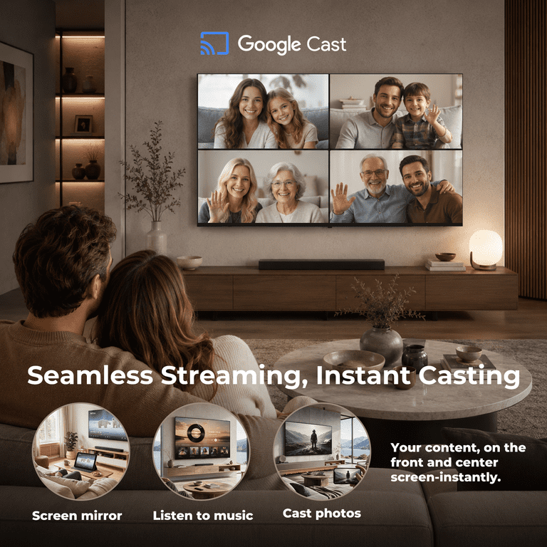 FPD 32-inch Smart TV, Google TV, HDR 10, Dolby Audio, Voice