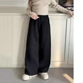 thumbnail image 6 of HAiming Girls Sweatpants Straight Wide Pants Baggy Elastic Waist Casual Loose Trousers with Pockets, 6 of 9