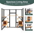 thumbnail image 3 of TIMHAKA 72” Catio Outdoor Cat Enclosure, Large Cat Catio for Multiple Cats, Outdoor Cats Enclosure with Waterproof Cover, Black & Yellow, 3 of 7