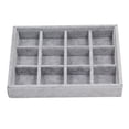 thumbnail image 2 of 4pcs Caja De Exhibición de Joyería Para De Collar Mixtas De Gris Apilable Sunnimix Bandeja de exhibición de joyería de terciopelo, 2 of 8