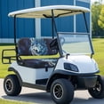 thumbnail image 2 of Garronmavis Galaxy Wolf Golf Cart Seat Covers for Golfer Breathable Polyester Interior Accessories for Sun Protection No Stapler Need Front Seat Cover Universal Fit All Weather, 2 of 6