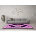 thumbnail image 3 of Ahgly Company Indoor Square Medallion Pink Traditional Area Rugs, 6' Square, 3 of 4