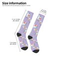 thumbnail image 3 of Bingfone Compression Socks for Women and Men Long Socks for Running Athletic Cycling Nurse-Swan With Stars, 3 of 8