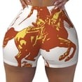 thumbnail image 2 of Goofa Vintage Cowboy On A Bronco Horse Printed Workout Shorts Women Seamless Scrunch Butt Lifting High Waisted Gym Booty Shorts Elastic Workout Shorts-Medium, 2 of 8