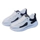 thumbnail image 1 of Zapatos casuales para mujeres jóvenes, calzado con suelas de goma, zapatillas deportivas de moda con cordones, zapatos de PU para senderismo, pesca, , 35 yardas negro, 1 of 8