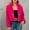 Hot Pink, variant on Women's Long Sleeve Open Front Fuzzy Faux Fur Coat Brown S