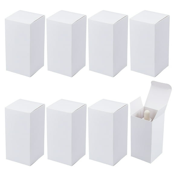 50Pcs Paper Gift Box 2x2x4Inch White Paperboard Gift Box Rectangular Cardboard Boxes for Favor Party Favor and Valentine's Day Favor Packaging