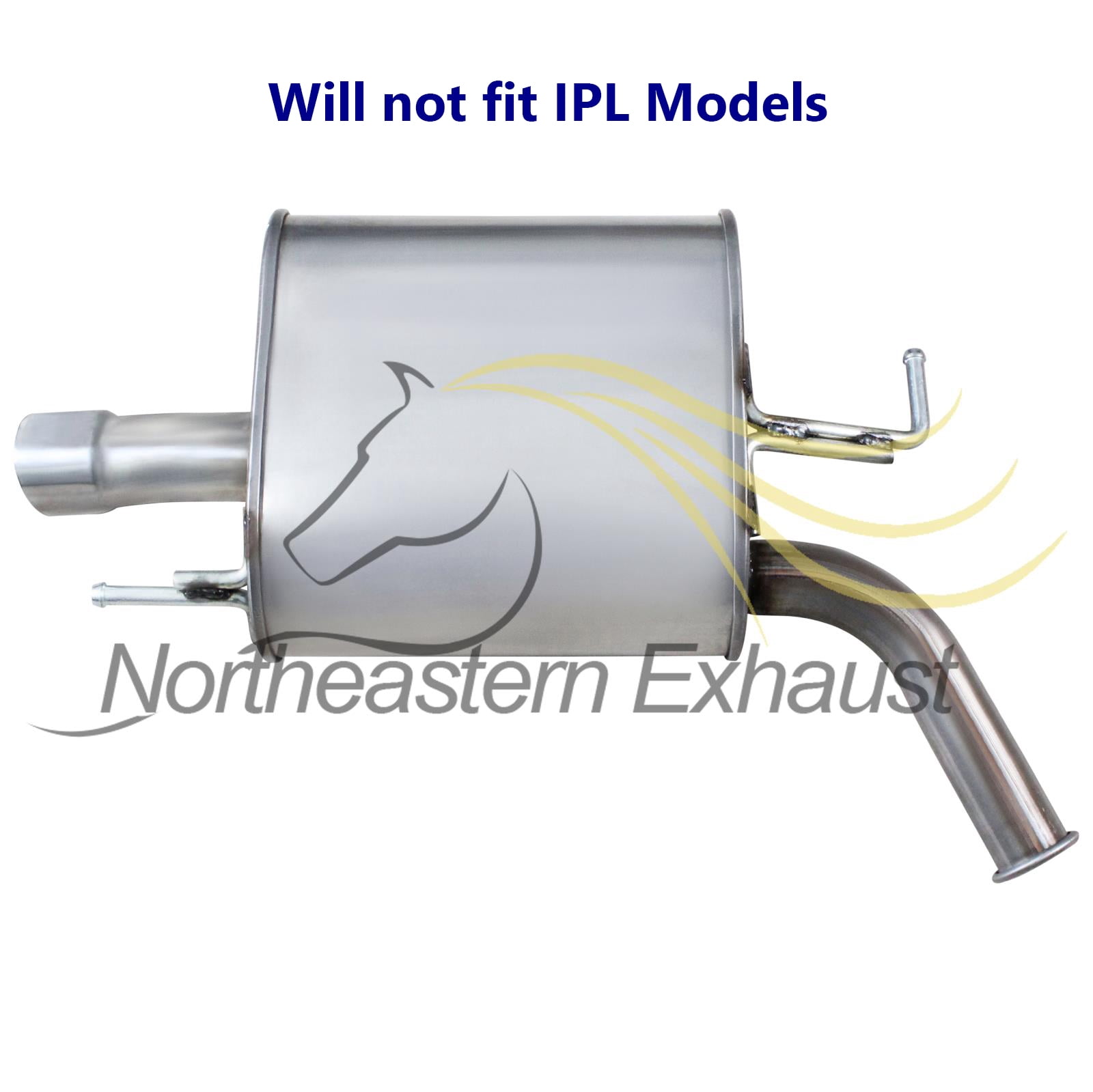 Northeastern Exhaust | Stainless Steel Resonator Pipe & Mufflers Exhaust System Kit Fits INFINITI G35 & G37 2007–2013 3.5L 3.7L | Free Clamps & Gasket Included