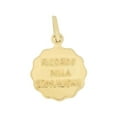 thumbnail image 5 of 14k Yellow Gold, Mini Communion Hollow Religious Pendant Medal Charm Round 12mm Wide, 5 of 5