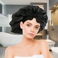 thumbnail image 1 of Satin Sleep Bonnet for Women | Double-Layer Faux Silk Hair Bonnet | Adjustable Scarf Hat | Protects Hair from Breakage & Tangles | Multi-Color Options | One Size Fits All, 1 of 4