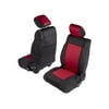 Black & Red Neoprene Front & Rear Seat Cover Kit for 2003-2006 Wrangler, Rubicon
