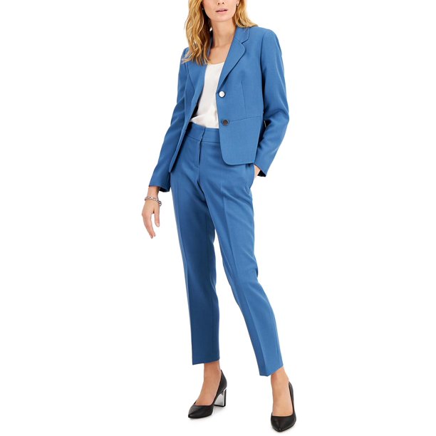 Le Suit Womens Petites TwoButton Slim Fit Pant Suit