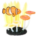 thumbnail image 2 of Plantas acuáticas luminosas artificiales vívidas para acuario, pecera subacuática, tierras de jardín (naranja), 2 of 5